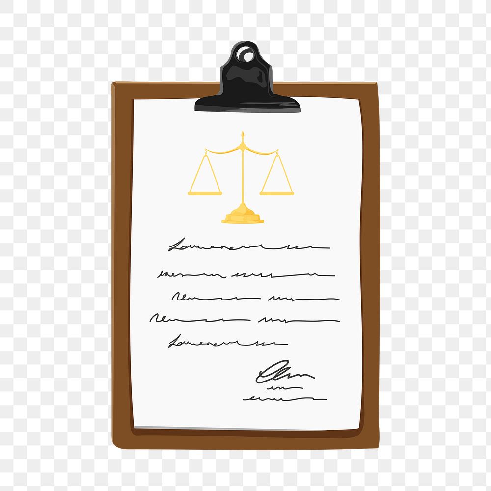Legal paper png, aesthetic illustration, transparent background