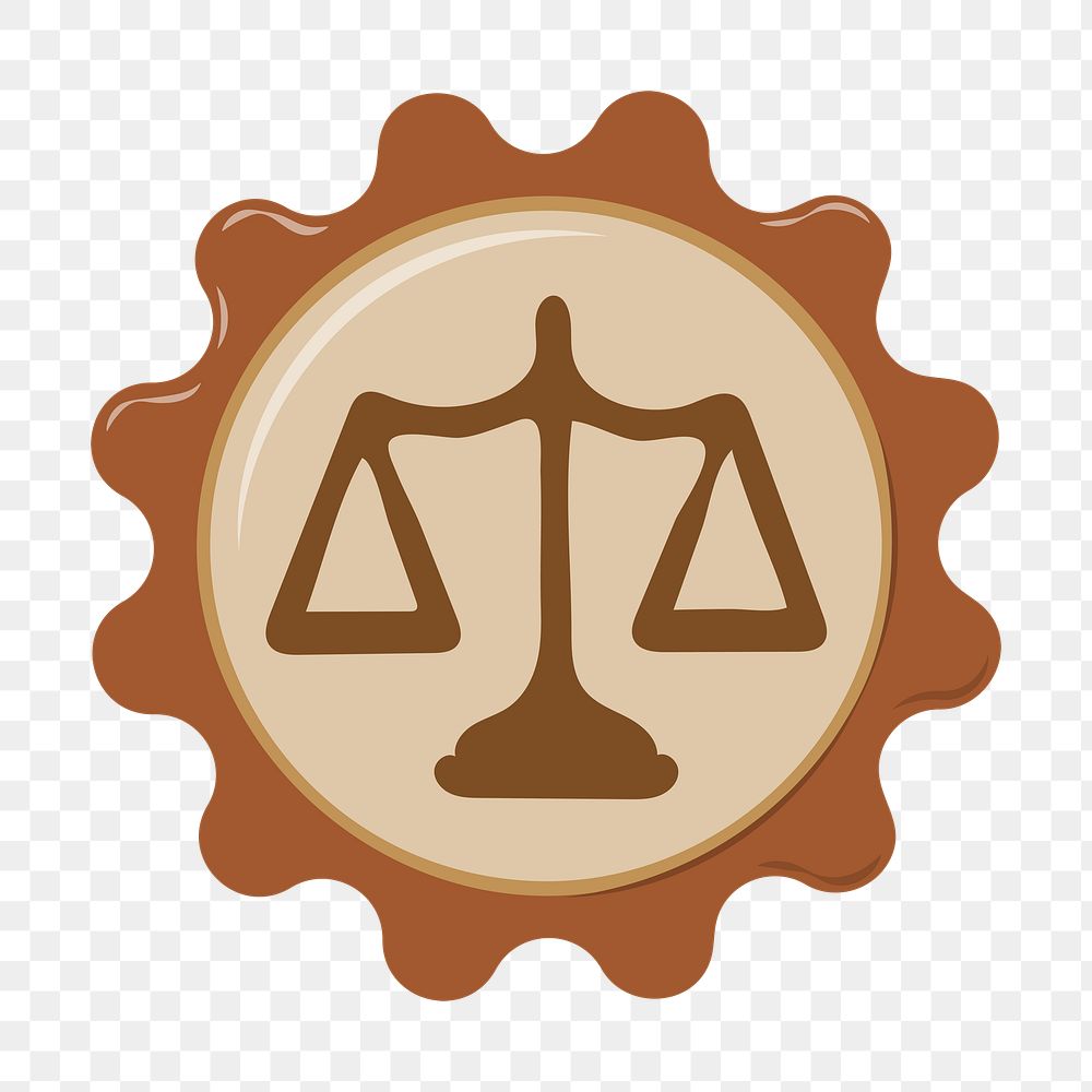 Legal justice png, aesthetic illustration, transparent background