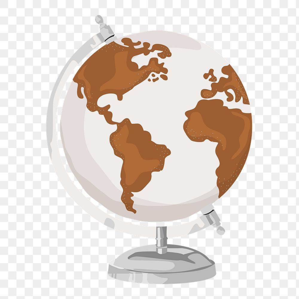 Earth globe png, aesthetic illustration, transparent background