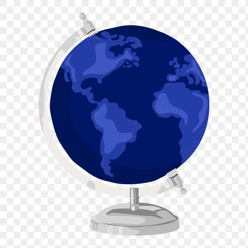 Earth globe png, aesthetic illustration, transparent background