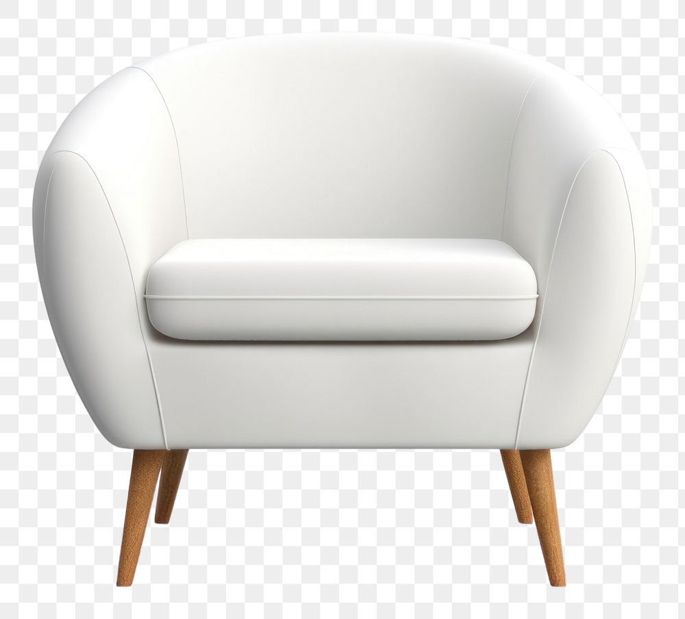 PNG White chair furniture armchair  