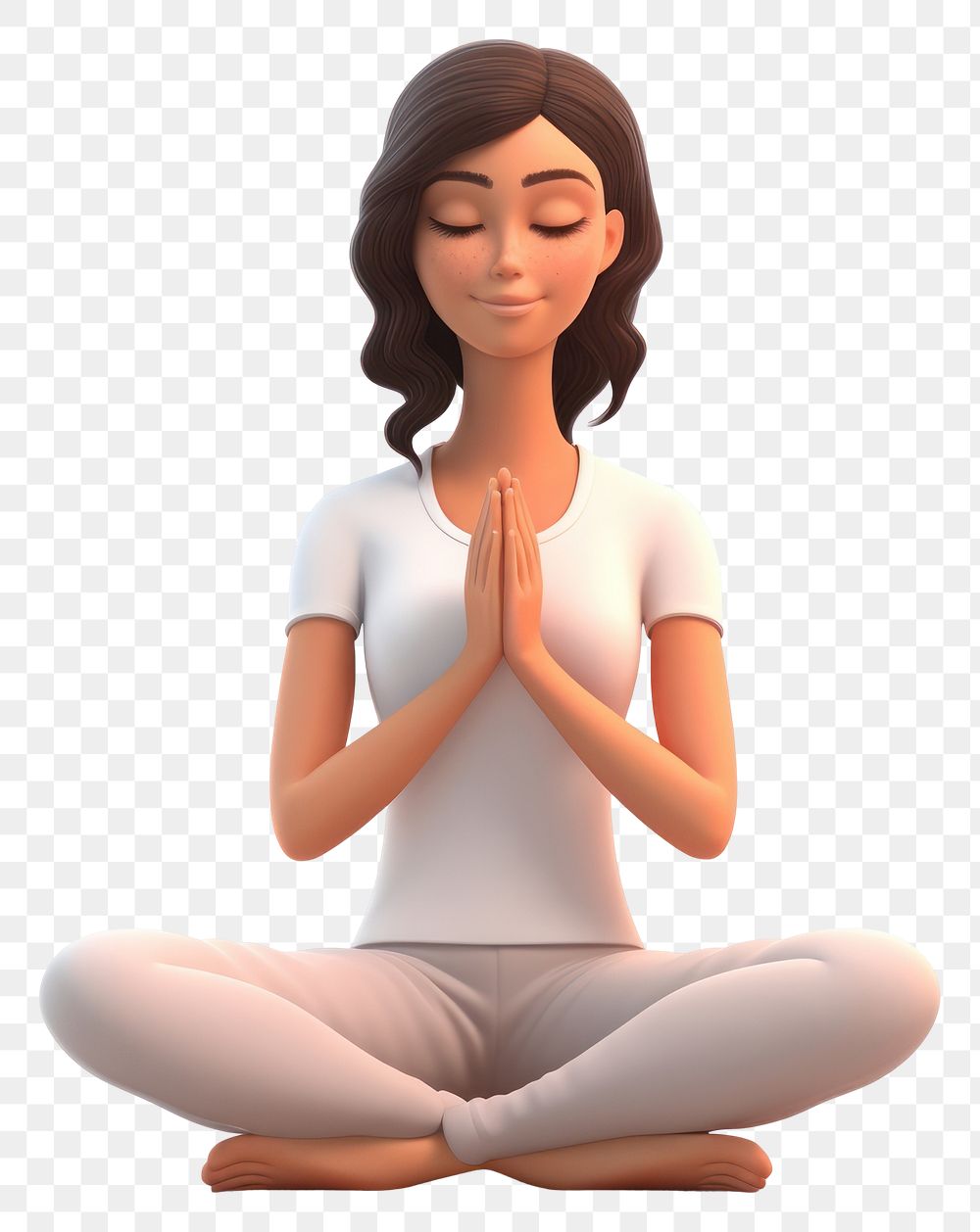 PNG Yoga adult woman white background. AI generated Image by rawpixel.