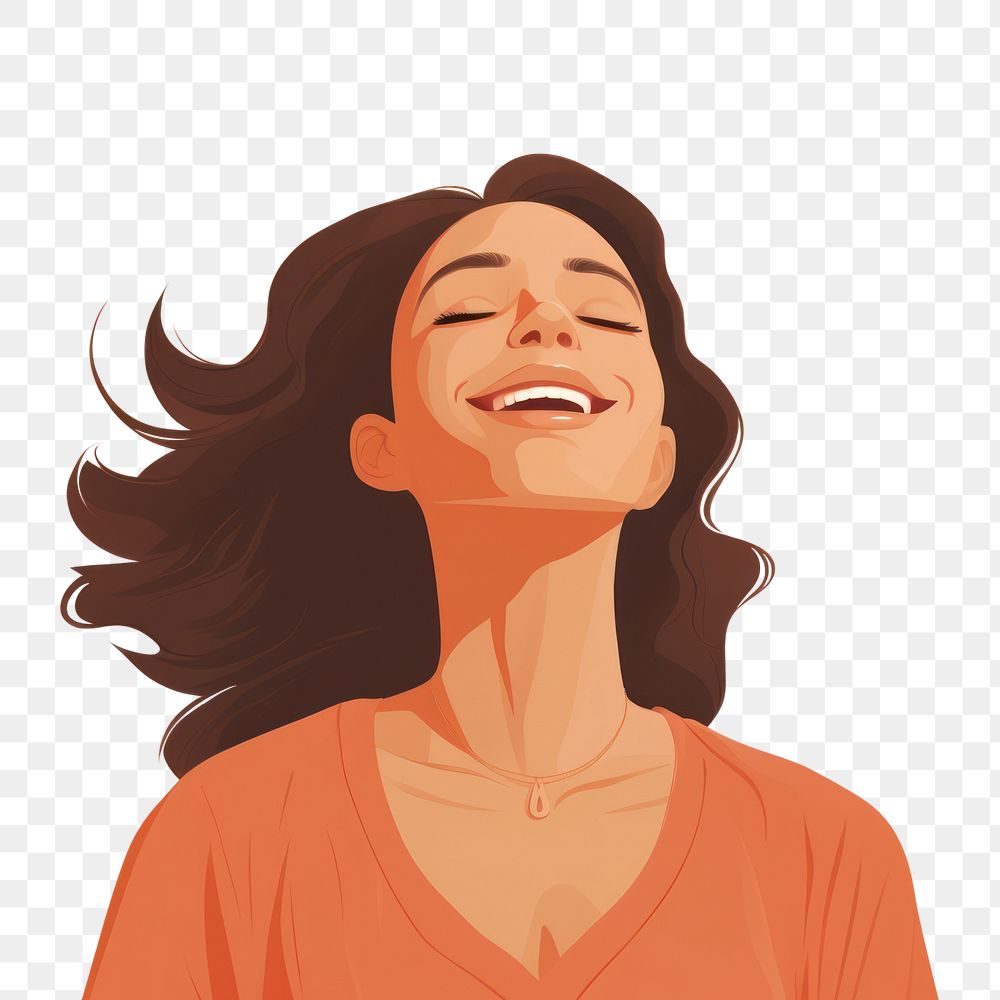 PNG Happy woman laughing smile adult. AI generated Image by rawpixel.