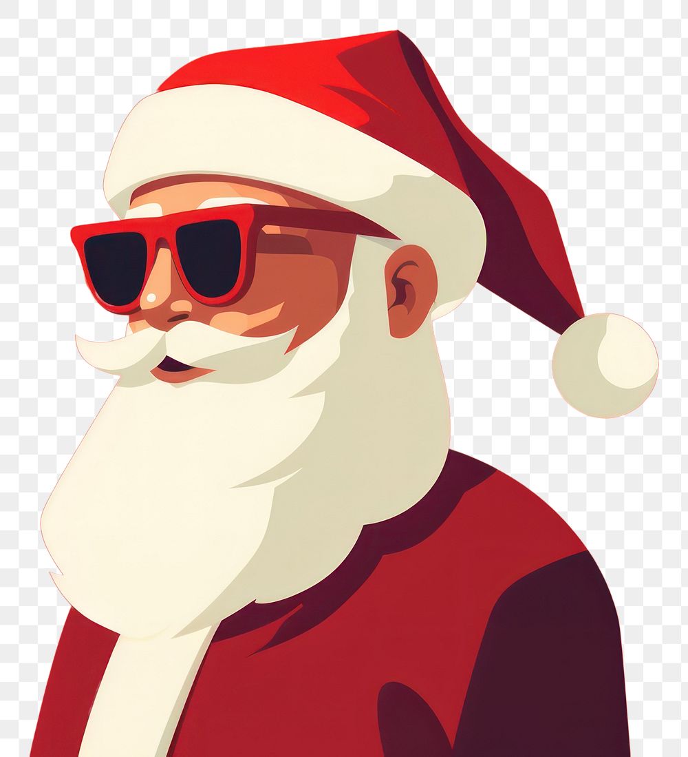 PNG Santa Claus sunglasses portrait santa claus. 