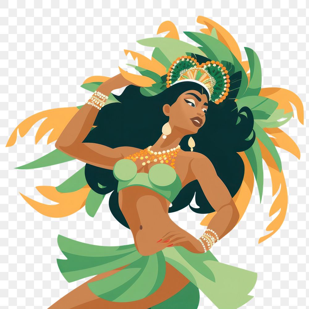 PNG Brazil woman carnival hula. AI generated Image by rawpixel.