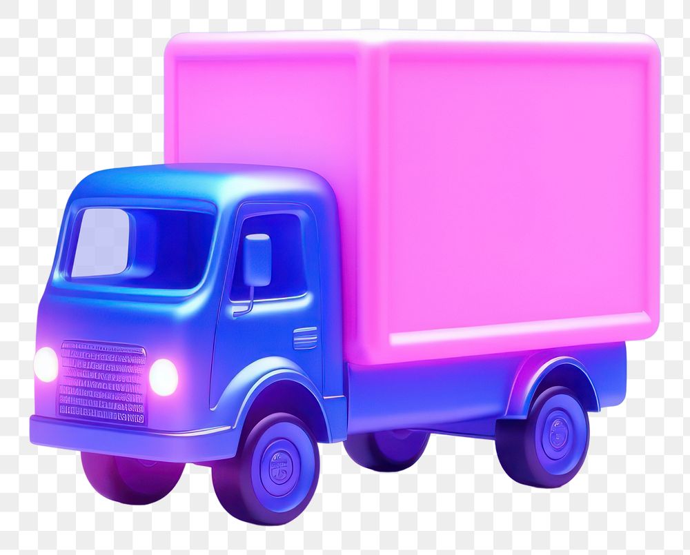 PNG Cargo-truck vehicle purple pink. AI generated Image by rawpixel.