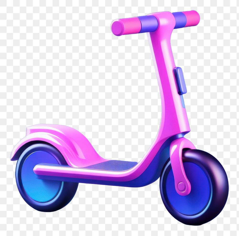 PNG Neon icon scooter vehicle purple pink. 