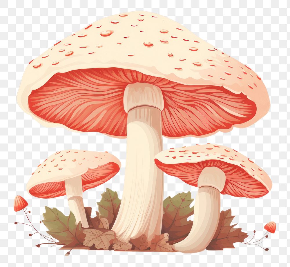 PNG Amanita muscaria mushroom fungus agaric. AI generated Image by rawpixel.