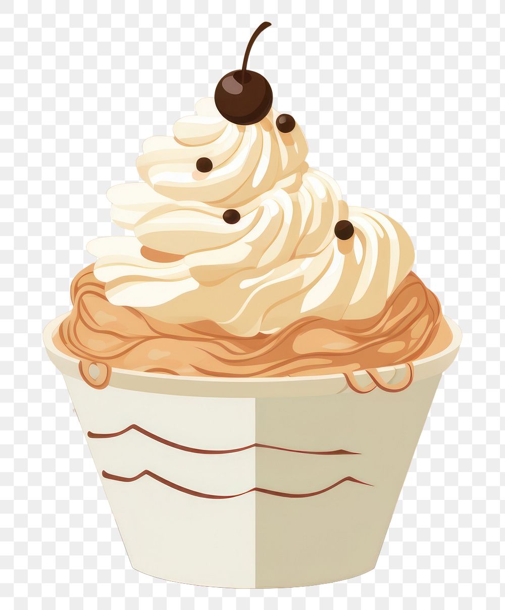 PNG Moji dessert cupcake cream food. AI generated Image by rawpixel.