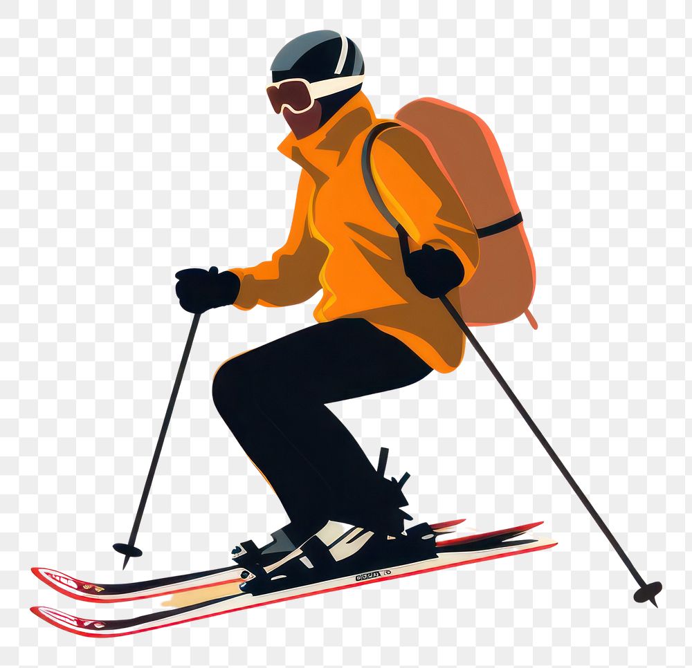 PNG Person skiing recreation sports helmet. AI generated Image by rawpixel.