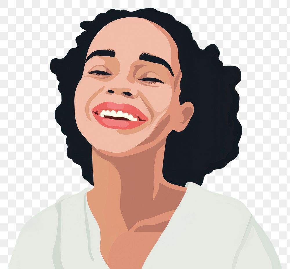 PNG Woman smiling laughing portrait smile. AI generated Image by rawpixel.