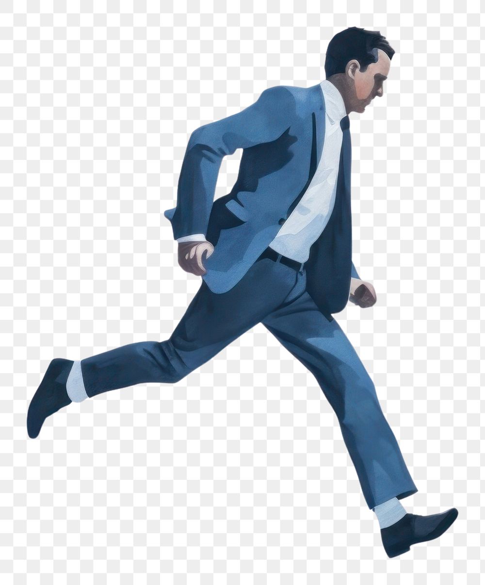 PNG Business man run footwear jumping adult. AI generated Image by rawpixel.
