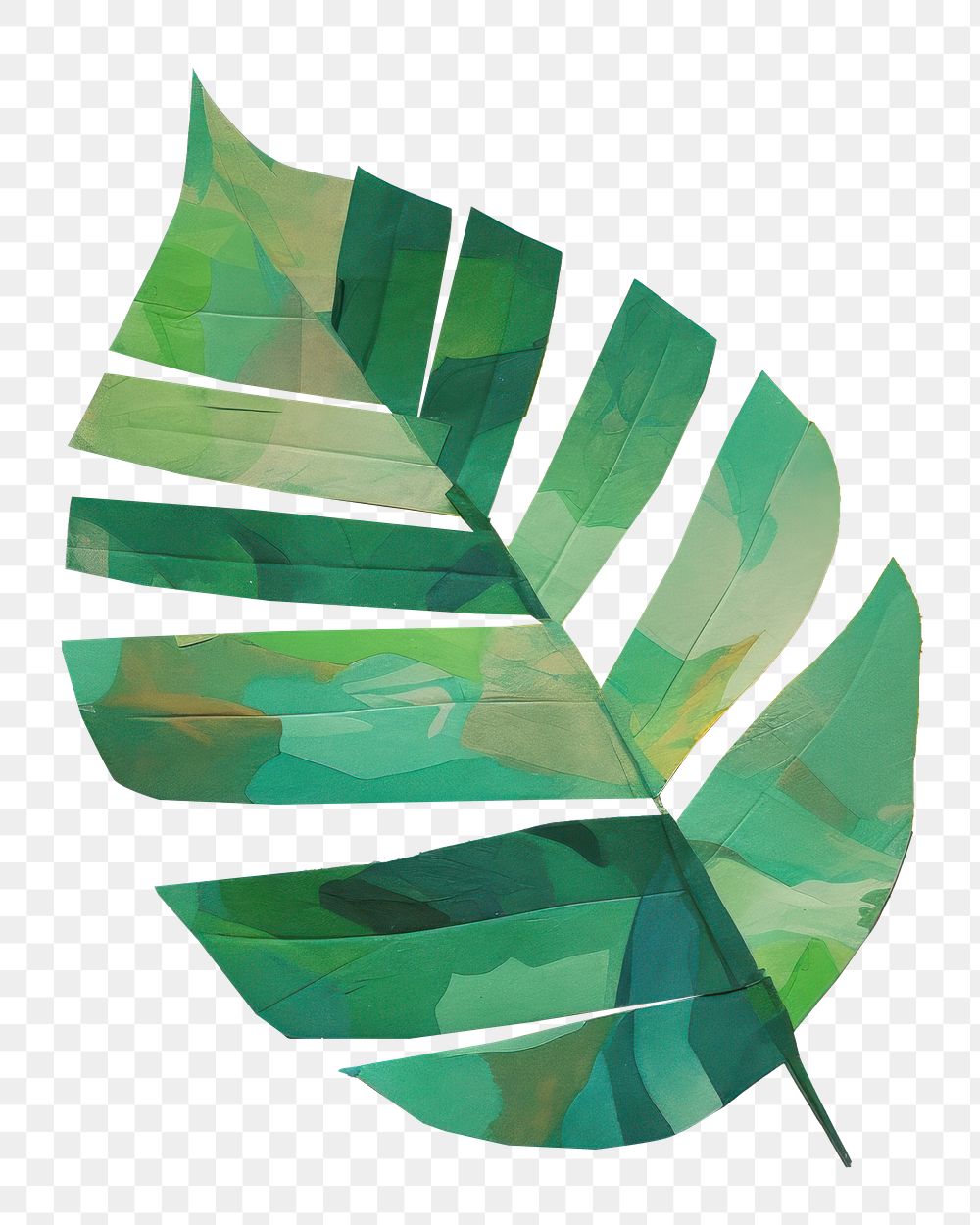 PNG Leaf art painting plant. AI generated Image by rawpixel.