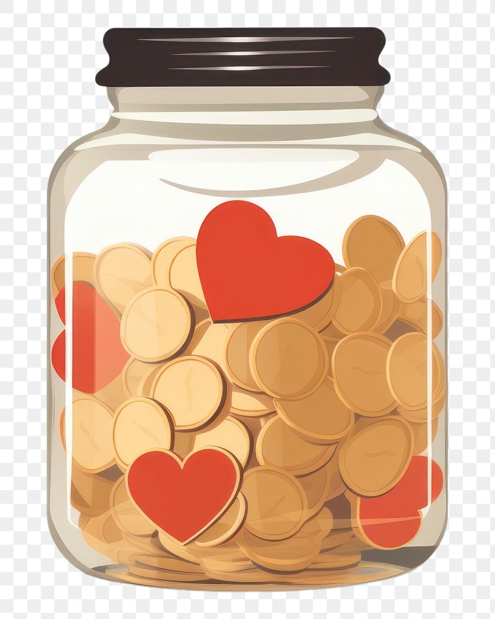 PNG Charity money jar transparent investment container. AI generated Image by rawpixel.
