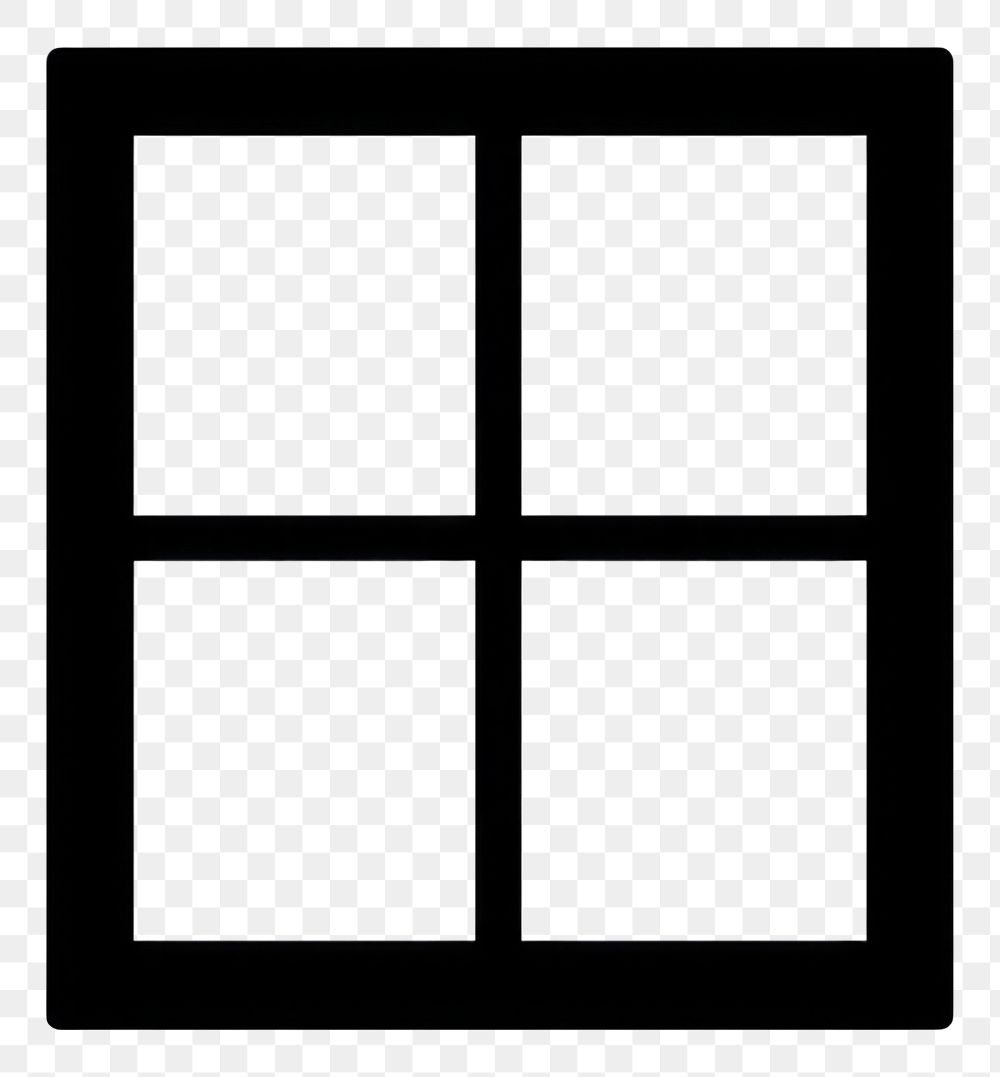 PNG A square window icon black white white background. AI generated Image by rawpixel.