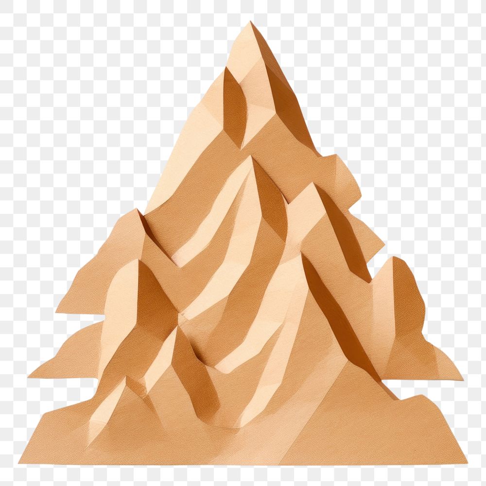 PNG  Mountain paper origami wood. AI generated Image by rawpixel.