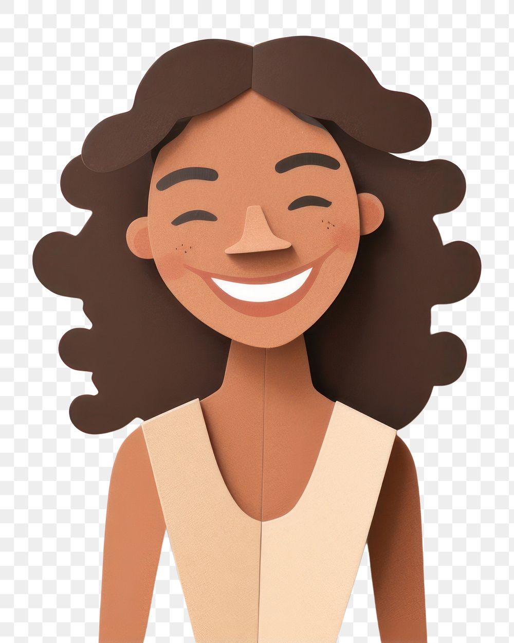 PNG  Laughing portrait smiling cartoon. AI generated Image by rawpixel.