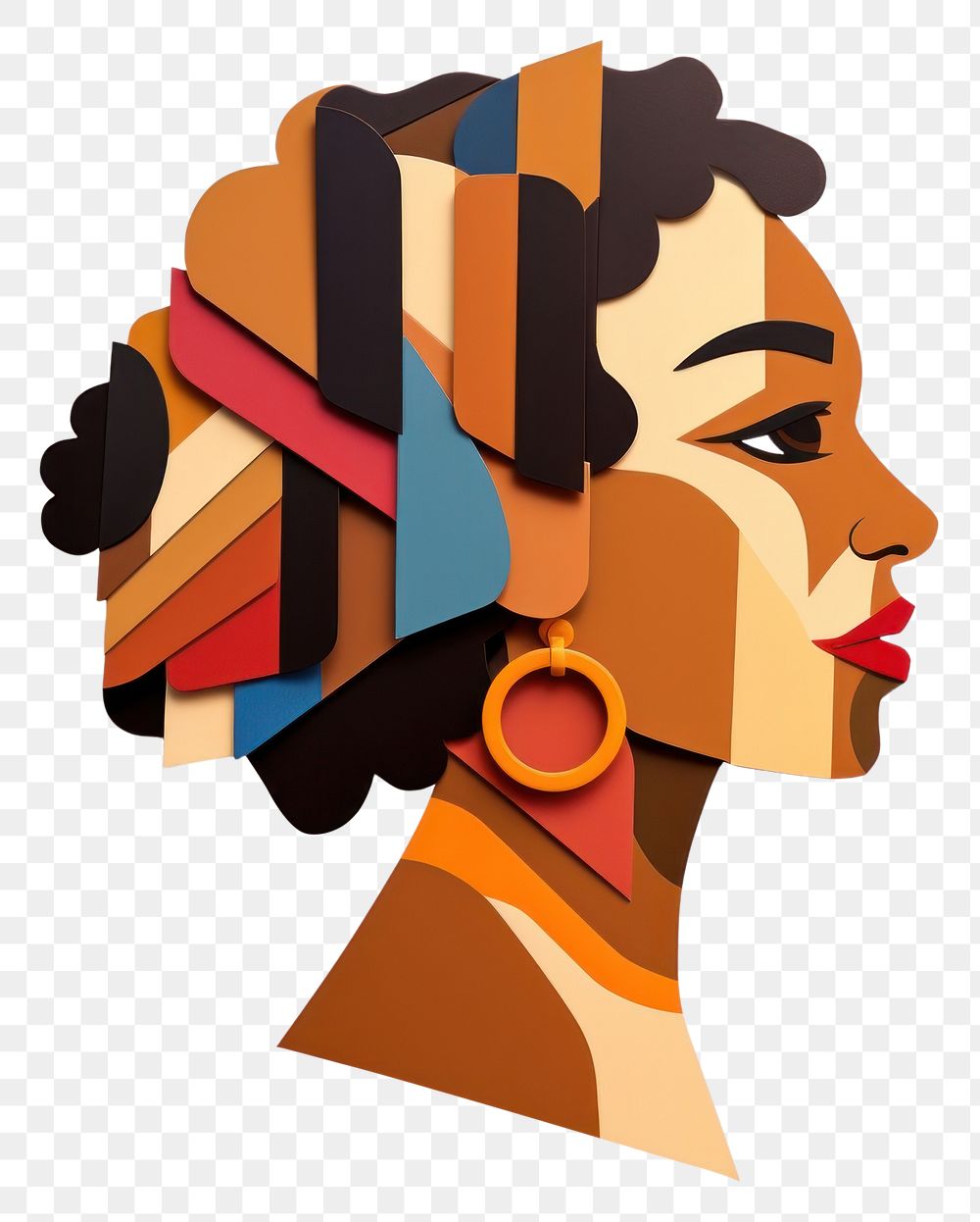 PNG Portrait earring art  