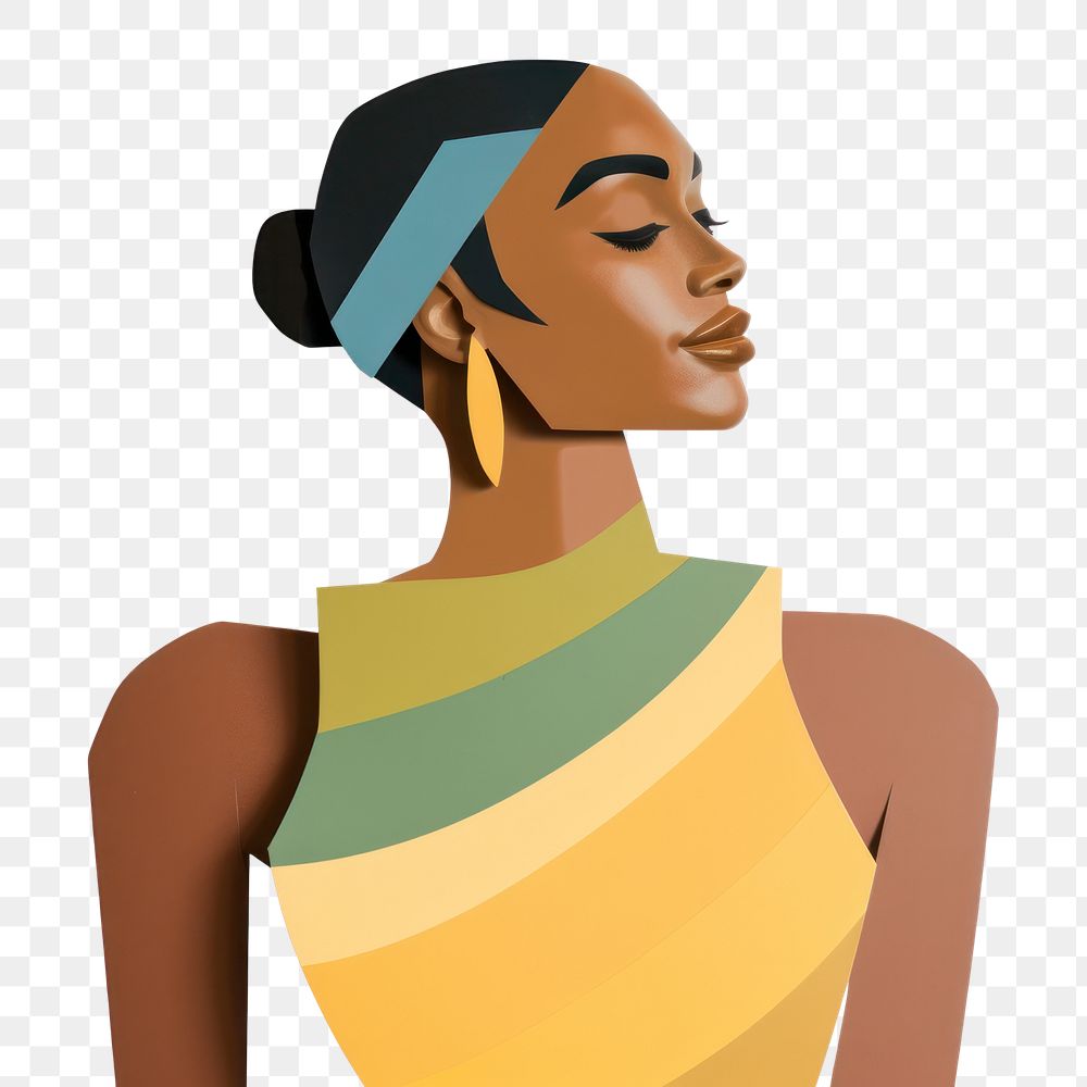 PNG  Looking adult woman art. AI generated Image by rawpixel.