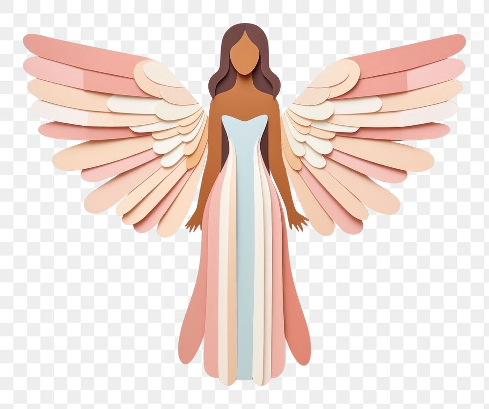 PNG  Angel craft white background representation. AI generated Image by rawpixel.