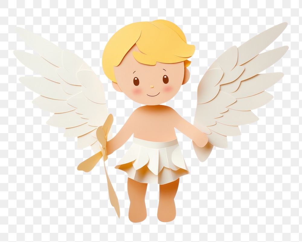 PNG Angel cupid toy white background. AI generated Image by rawpixel.