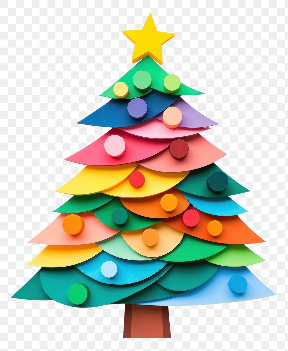 PNG  Chrismas tree christmas paper white background. AI generated Image by rawpixel.