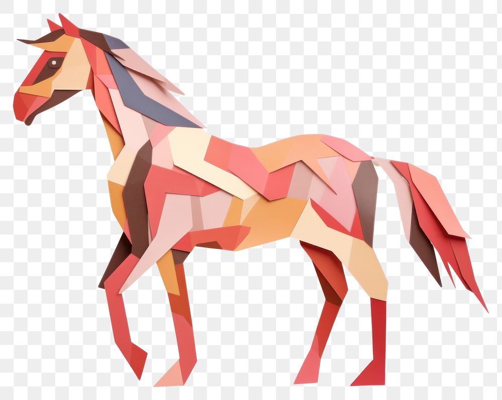 PNG  Horse origami animal mammal. AI generated Image by rawpixel.
