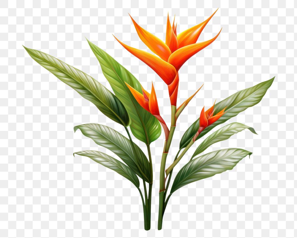 PNG A Heliconia psittacorum flower heliconia plant. AI generated Image by rawpixel.