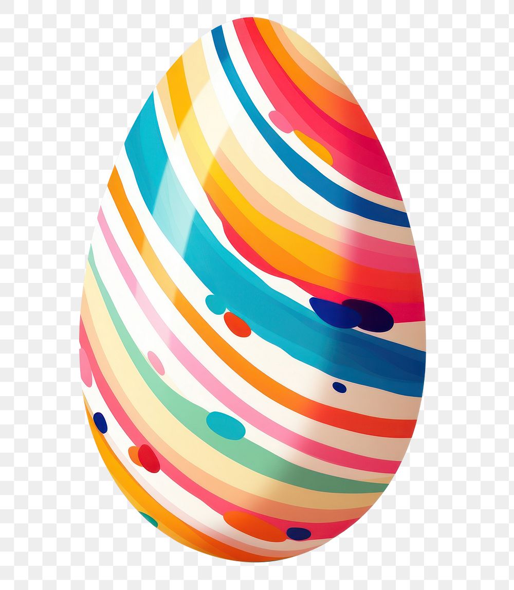 PNG Hand-painted Easter egg white background creativity easter egg. AI generated Image by rawpixel.