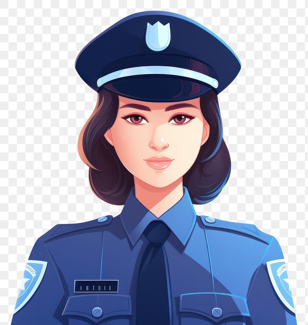 PNG Police woman cartoon adult human. AI generated Image by rawpixel.