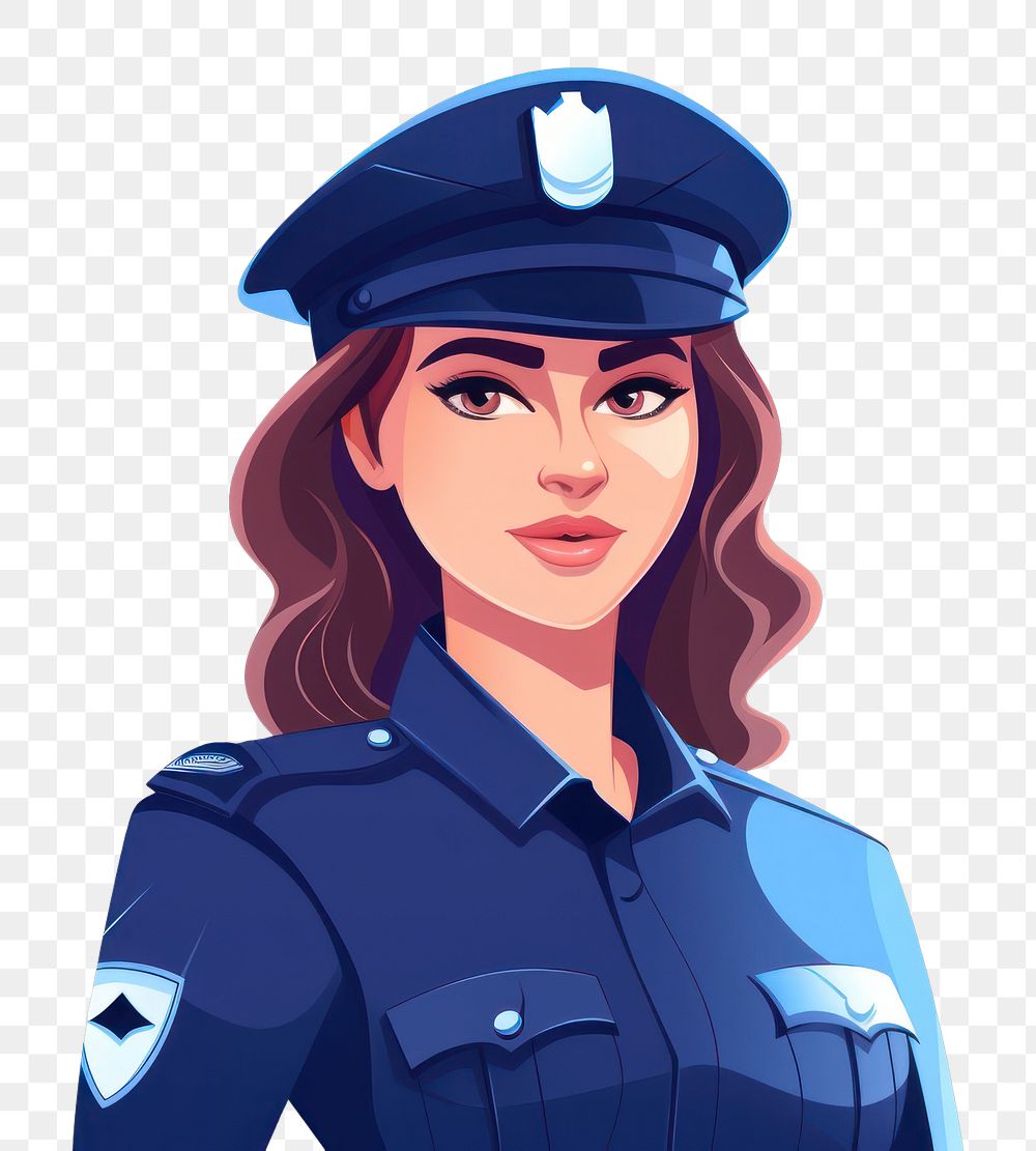 PNG Police woman cartoon adult human. AI generated Image by rawpixel.