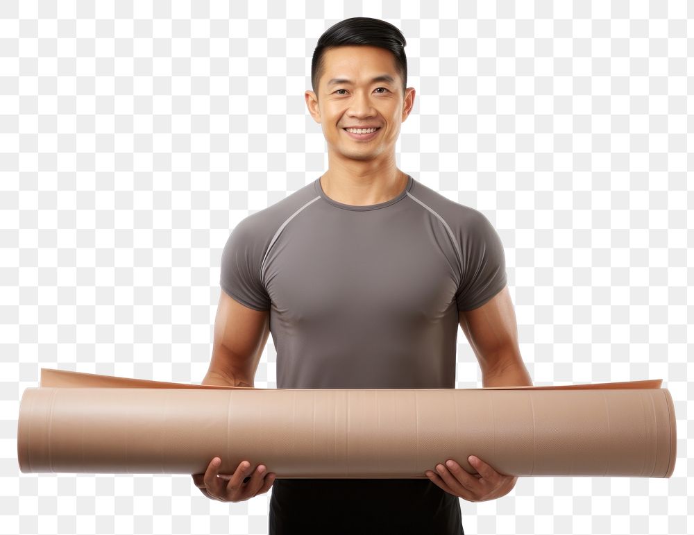PNG Adult man white background exercising. AI generated Image by rawpixel.