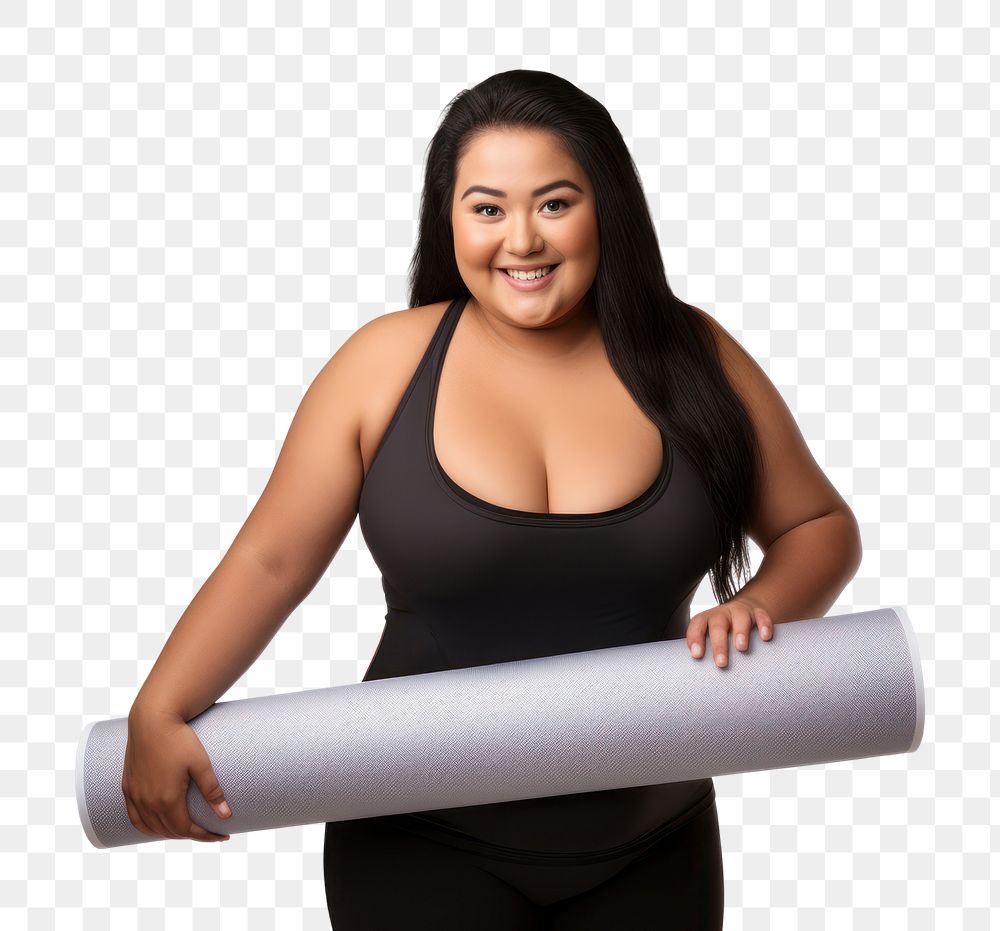 PNG Chubby asian woman holding adult white background. AI generated Image by rawpixel.