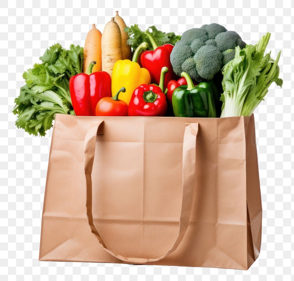 PNG Bag groceries shopping food. AI generated Image by rawpixel.