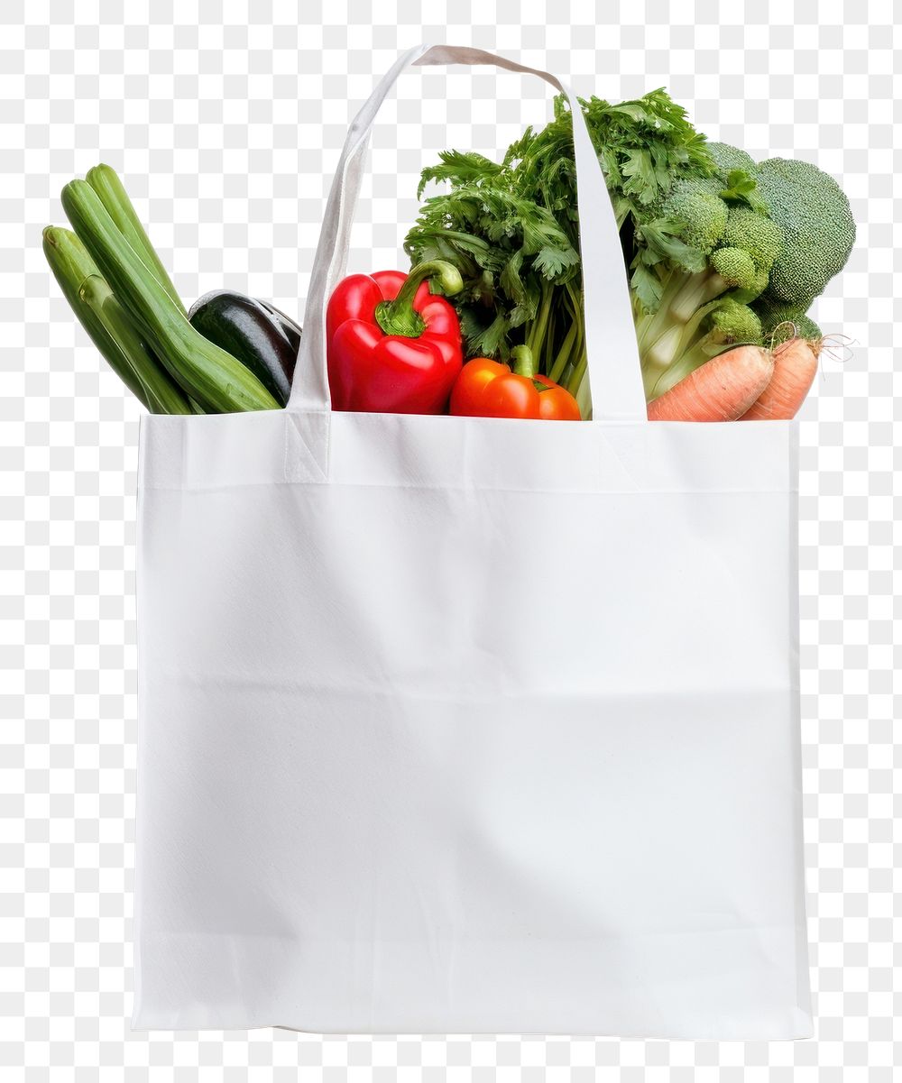 PNG Handbag food vegetable groceries. 