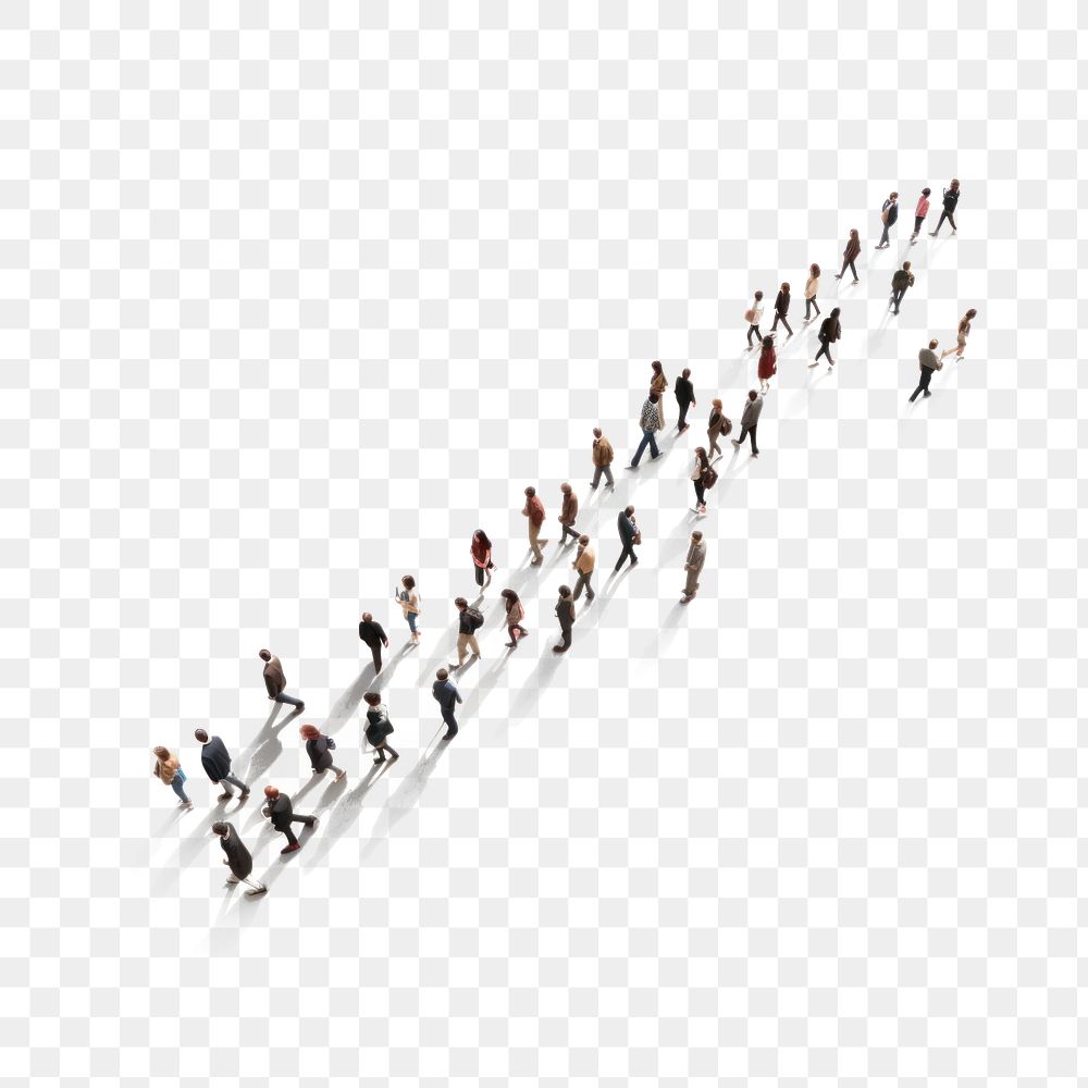 PNG  Crowd outdoors walking people. AI generated Image by rawpixel.