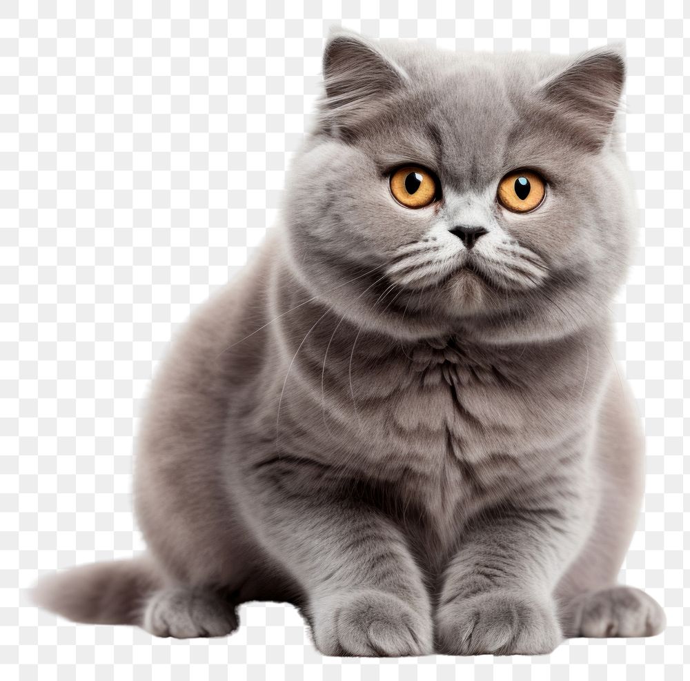 PNG A british cat sitting animal mammal. AI generated Image by rawpixel.