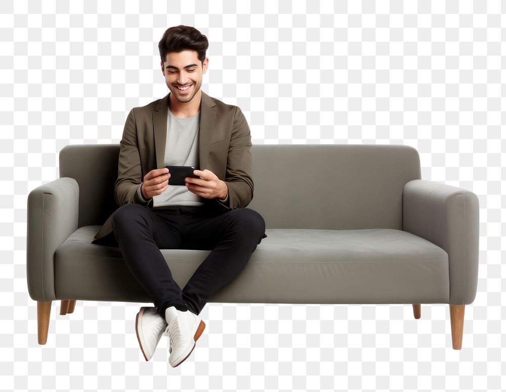 PNG Sitting furniture holding adult. AI generated Image by rawpixel.