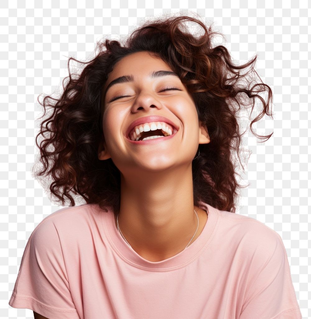PNG Girl laughing smile adult accessories. AI generated Image by rawpixel.