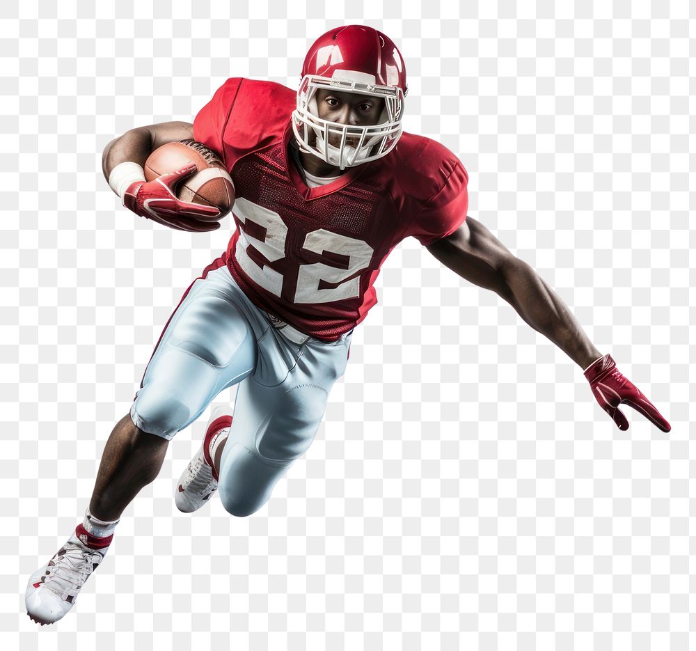 PNG  Running back football sports running. AI generated Image by rawpixel.