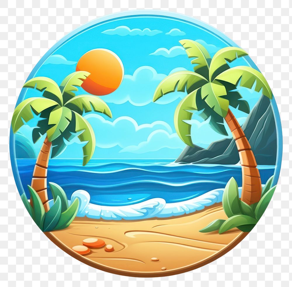PNG Summer circle icon cartoon | Premium PNG - rawpixel
