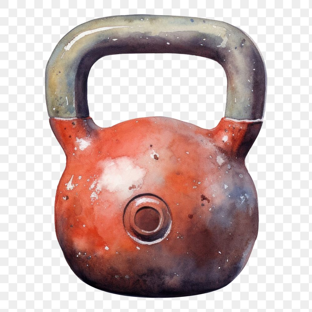 PNG A 35lb kettlebell gym exercise weight. 