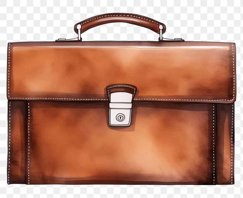 PNG  Business Briefcase briefcase leather handbag. AI generated Image by rawpixel.