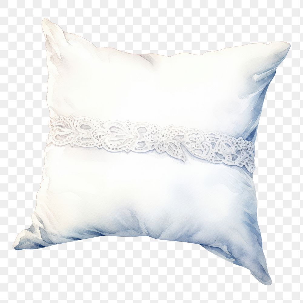 PNG  Pillow cushion white white background. AI generated Image by rawpixel.