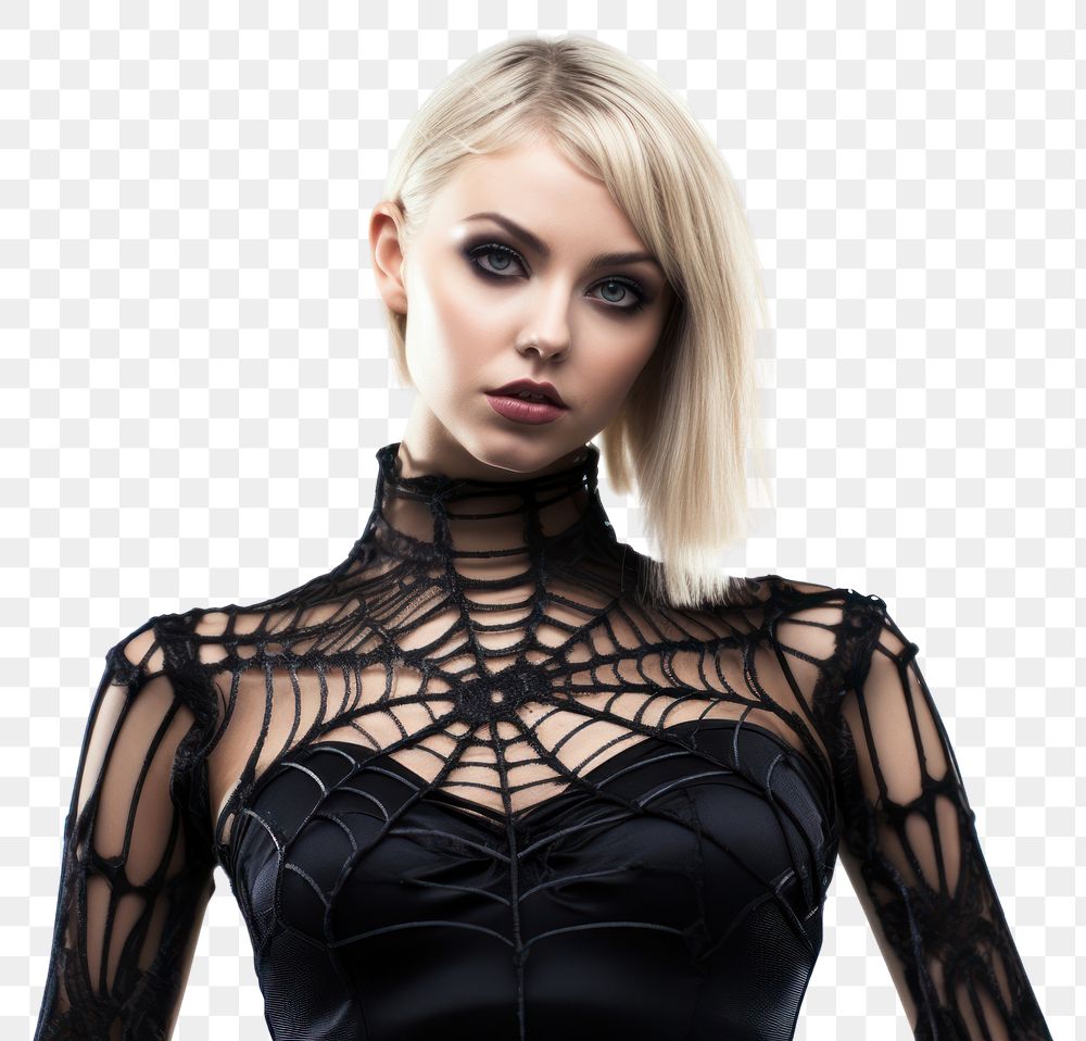 PNG Cobweb costume portrait dress adult. AI generated Image by rawpixel.