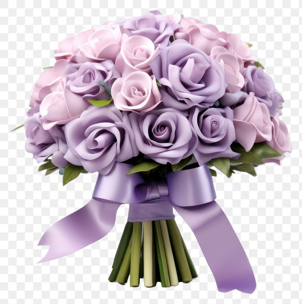PNG  Purple wedding bouquet flower plant rose. AI generated Image by rawpixel.
