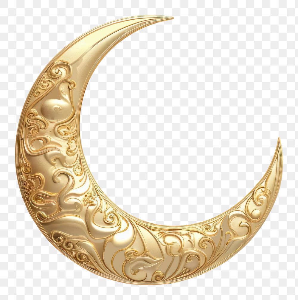 PNG Gold moon accessories astrology