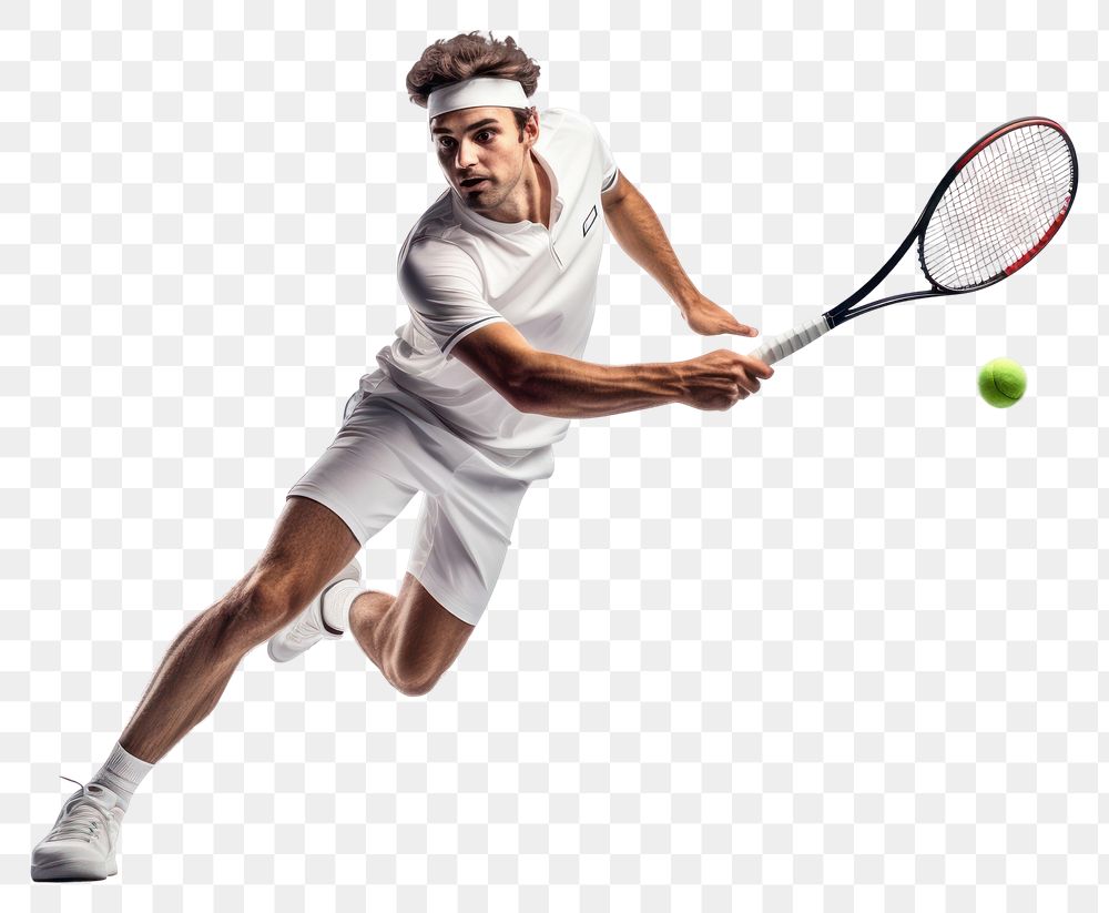 PNG Young Caucasian man tennis sports racket. AI generated Image by rawpixel.