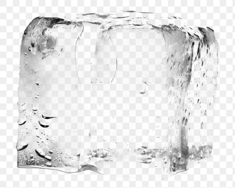 PNG Melting ice cube white white background freezing. AI generated Image by rawpixel.