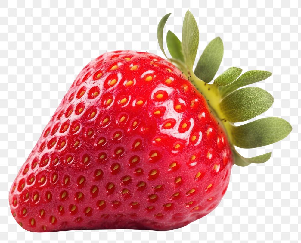 PNG Strawberry fruit plant food white background. AI generated Image by rawpixel.